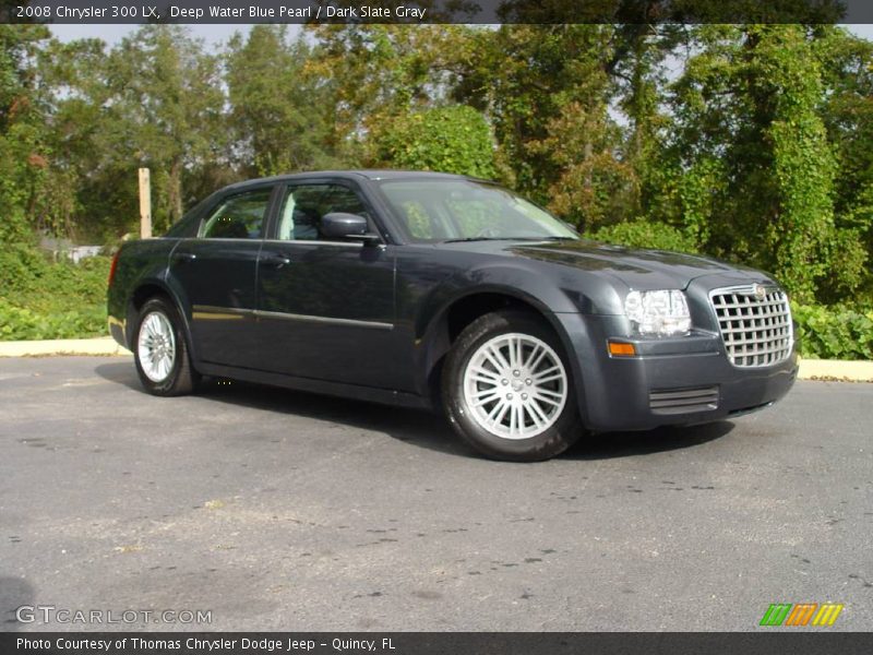 Deep Water Blue Pearl / Dark Slate Gray 2008 Chrysler 300 LX