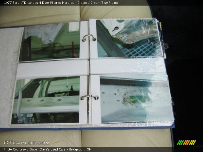 Cream / Cream/Blue Piping 1977 Ford LTD Landau 4 Door Pillared Hardtop