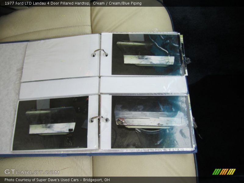 Cream / Cream/Blue Piping 1977 Ford LTD Landau 4 Door Pillared Hardtop