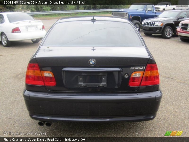 Orient Blue Metallic / Black 2004 BMW 3 Series 330i Sedan
