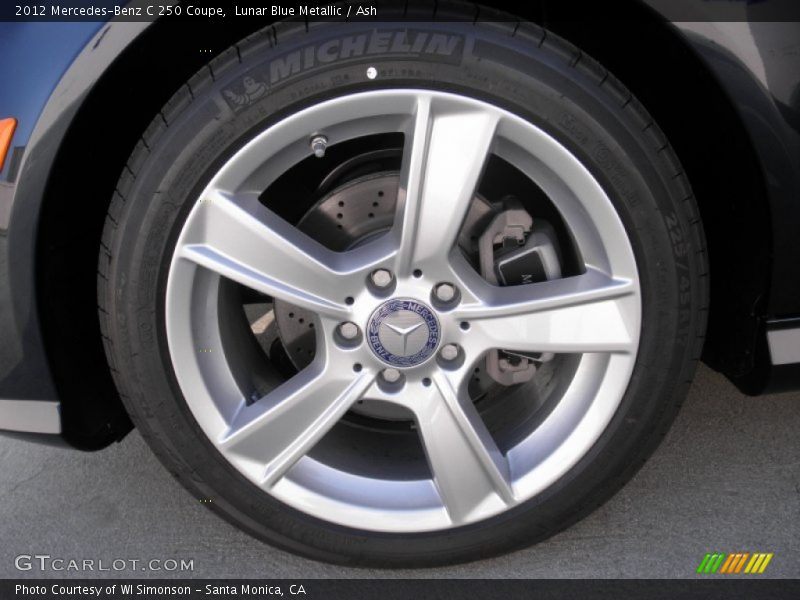 Lunar Blue Metallic / Ash 2012 Mercedes-Benz C 250 Coupe