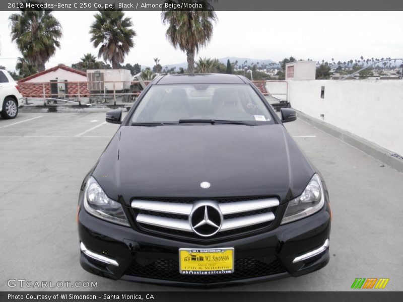 Black / Almond Beige/Mocha 2012 Mercedes-Benz C 250 Coupe