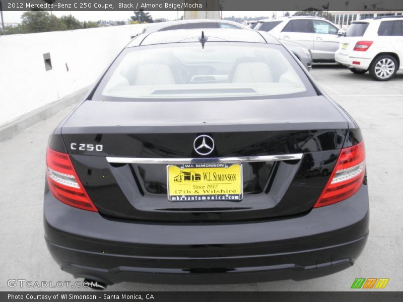 Black / Almond Beige/Mocha 2012 Mercedes-Benz C 250 Coupe
