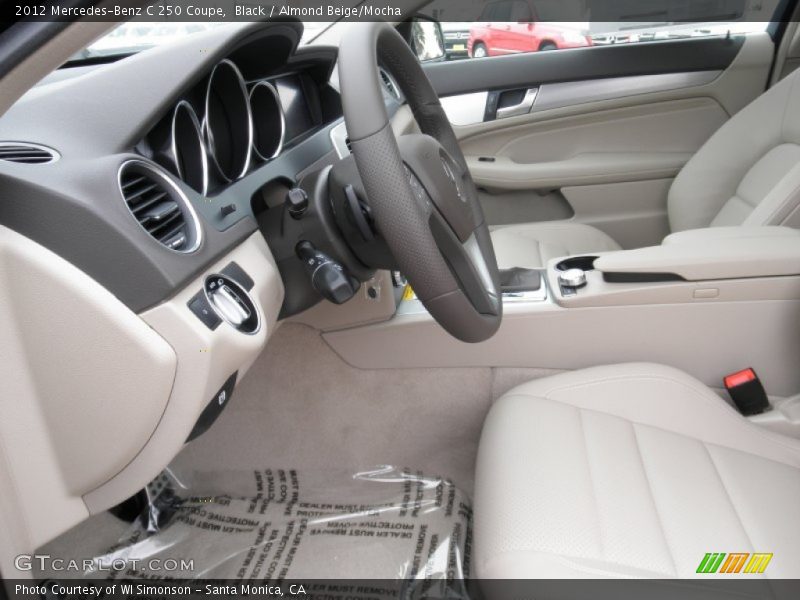Black / Almond Beige/Mocha 2012 Mercedes-Benz C 250 Coupe