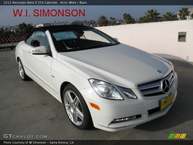 Arctic White / Black 2012 Mercedes-Benz E 350 Cabriolet