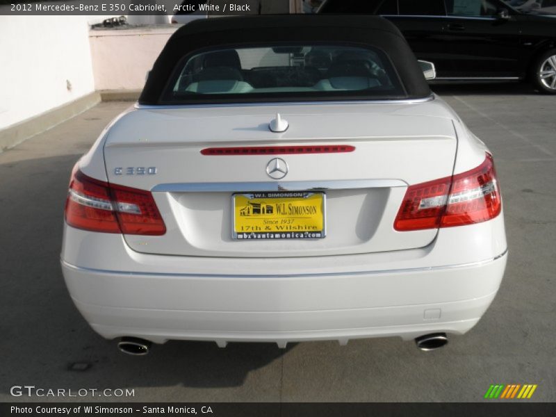 Arctic White / Black 2012 Mercedes-Benz E 350 Cabriolet