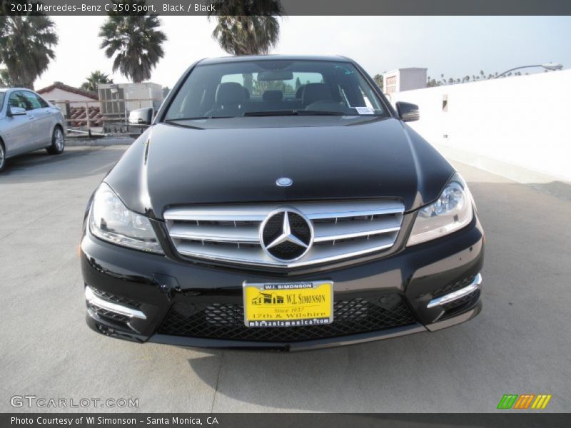 Black / Black 2012 Mercedes-Benz C 250 Sport