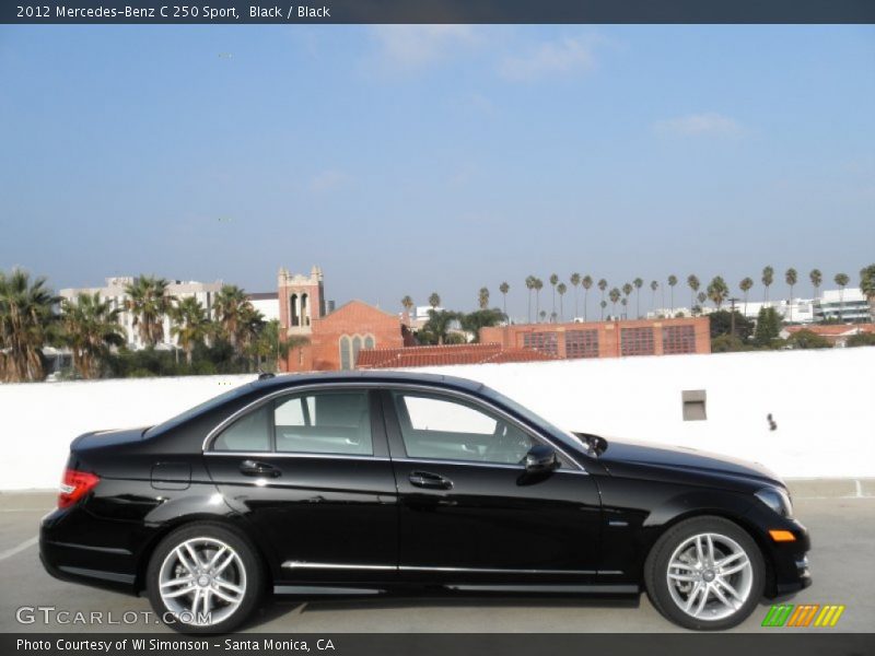 Black / Black 2012 Mercedes-Benz C 250 Sport