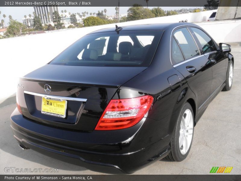 Black / Black 2012 Mercedes-Benz C 250 Sport