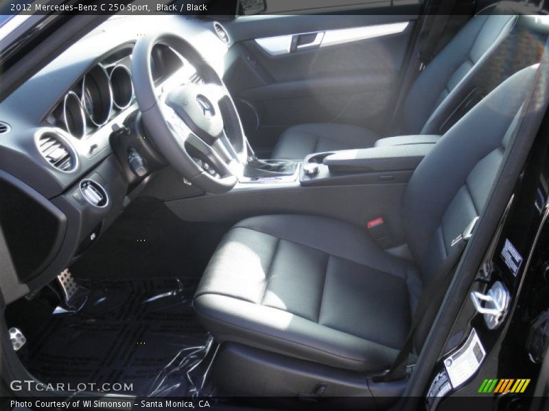 Black / Black 2012 Mercedes-Benz C 250 Sport