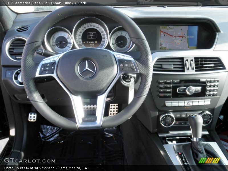 Black / Black 2012 Mercedes-Benz C 250 Sport