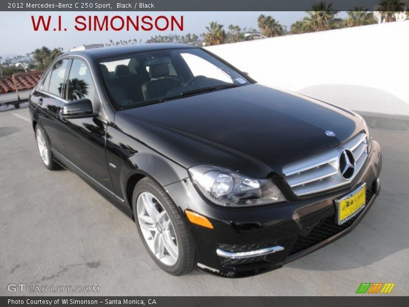 Black / Black 2012 Mercedes-Benz C 250 Sport