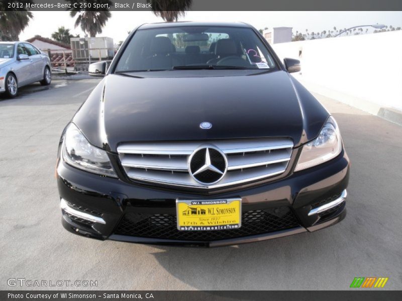 Black / Black 2012 Mercedes-Benz C 250 Sport