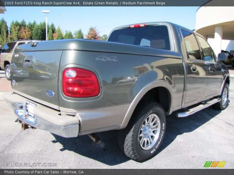 Estate Green Metallic / Medium Parchment Beige 2003 Ford F150 King Ranch SuperCrew 4x4