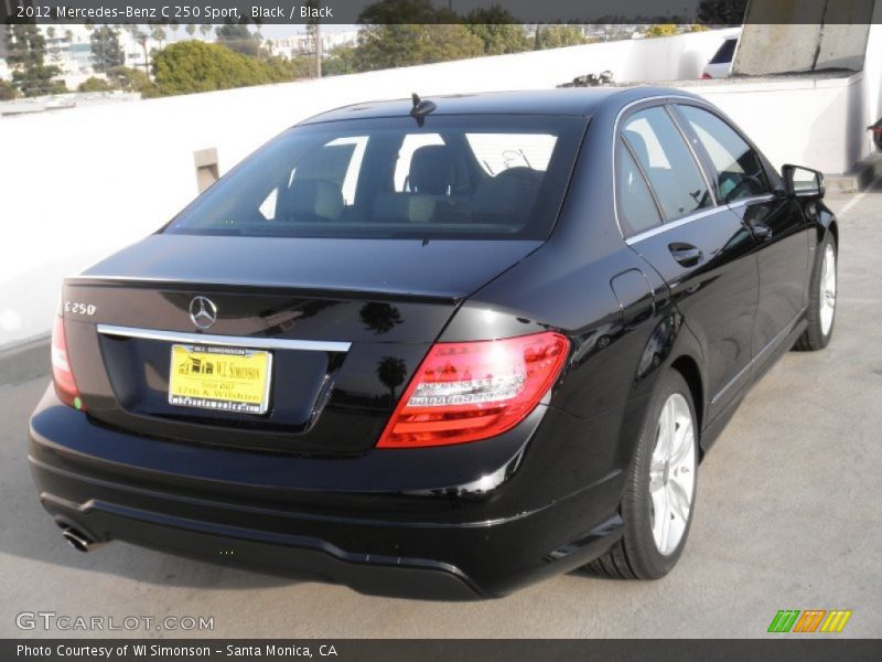 Black / Black 2012 Mercedes-Benz C 250 Sport