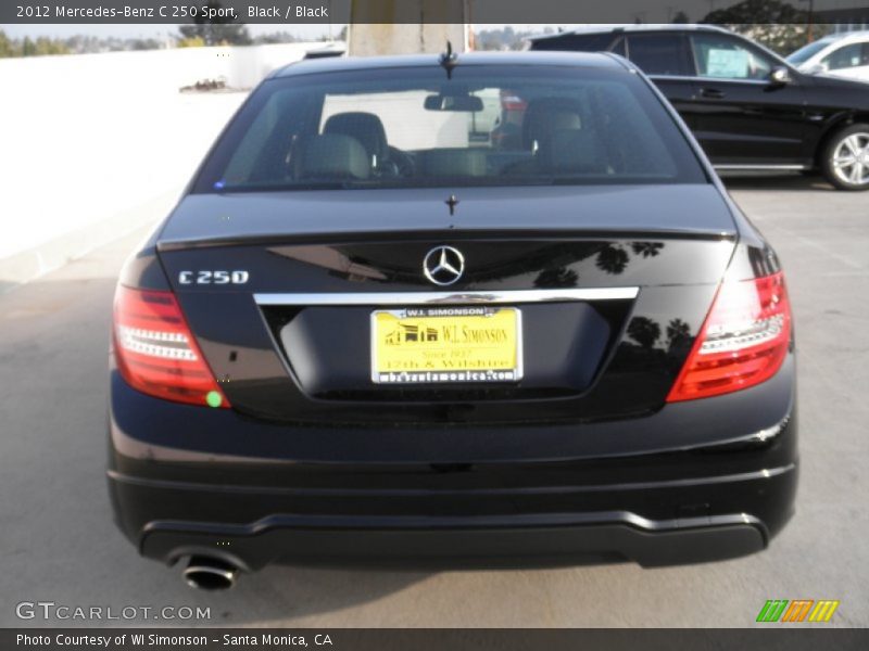 Black / Black 2012 Mercedes-Benz C 250 Sport