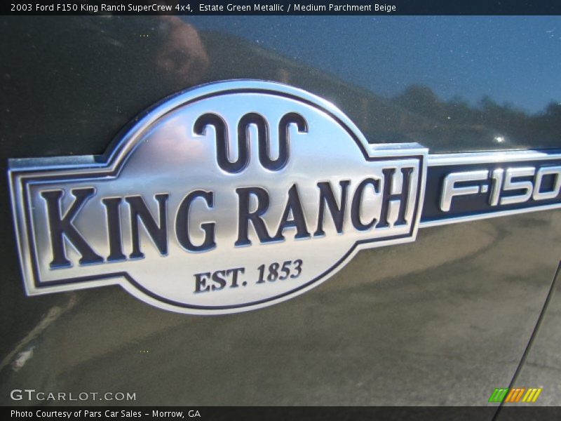 Estate Green Metallic / Medium Parchment Beige 2003 Ford F150 King Ranch SuperCrew 4x4