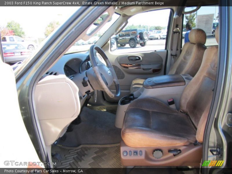 Estate Green Metallic / Medium Parchment Beige 2003 Ford F150 King Ranch SuperCrew 4x4