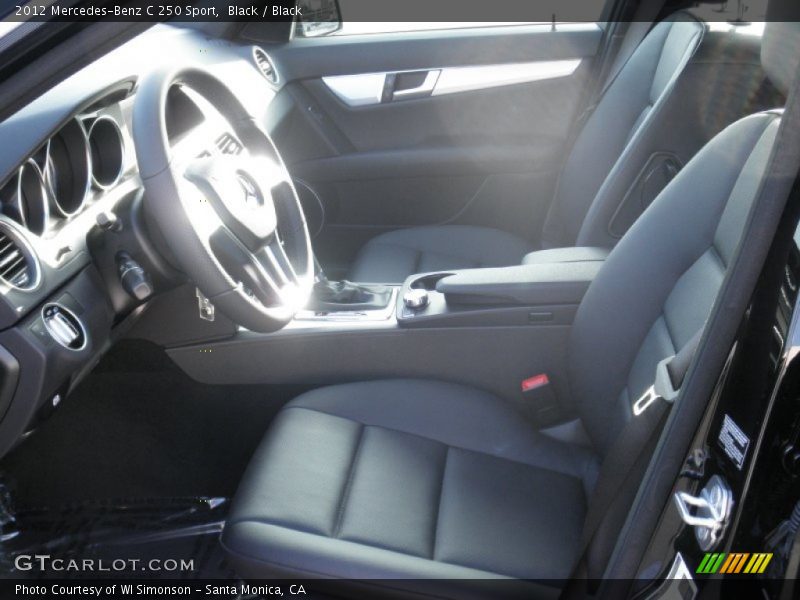 Black / Black 2012 Mercedes-Benz C 250 Sport