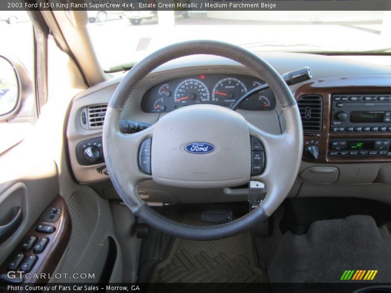 Estate Green Metallic / Medium Parchment Beige 2003 Ford F150 King Ranch SuperCrew 4x4