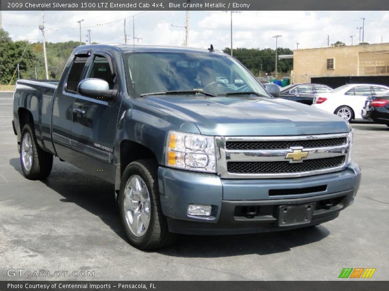Blue Granite Metallic / Ebony 2009 Chevrolet Silverado 1500 LTZ Extended Cab 4x4