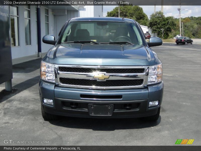 Blue Granite Metallic / Ebony 2009 Chevrolet Silverado 1500 LTZ Extended Cab 4x4
