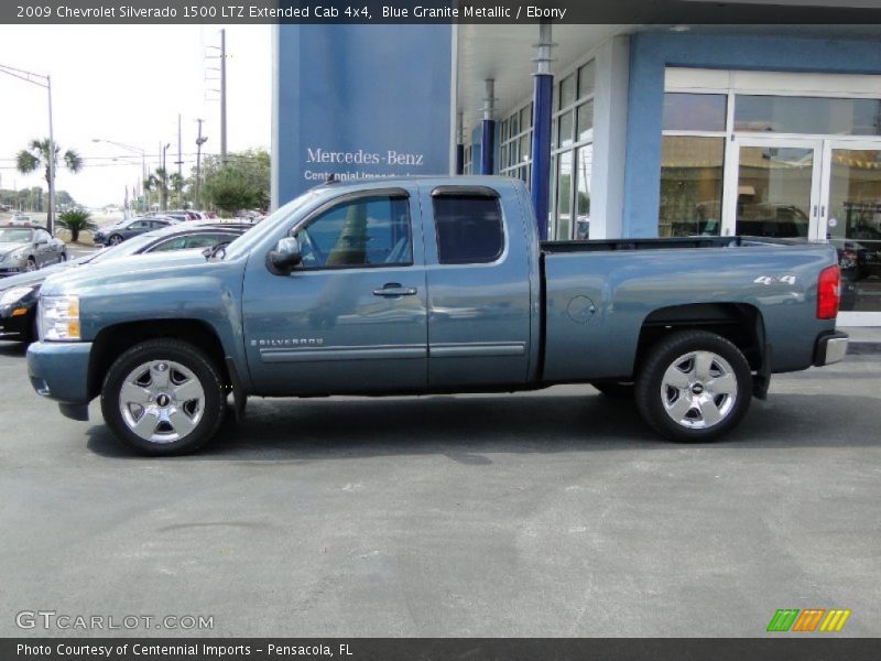 Blue Granite Metallic / Ebony 2009 Chevrolet Silverado 1500 LTZ Extended Cab 4x4