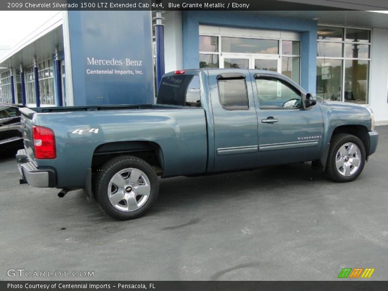 Blue Granite Metallic / Ebony 2009 Chevrolet Silverado 1500 LTZ Extended Cab 4x4