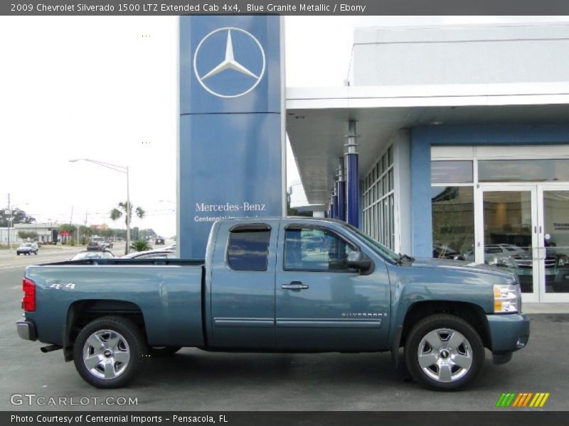 Blue Granite Metallic / Ebony 2009 Chevrolet Silverado 1500 LTZ Extended Cab 4x4