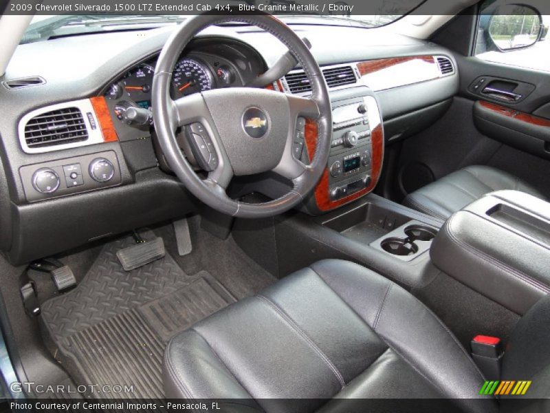 Blue Granite Metallic / Ebony 2009 Chevrolet Silverado 1500 LTZ Extended Cab 4x4