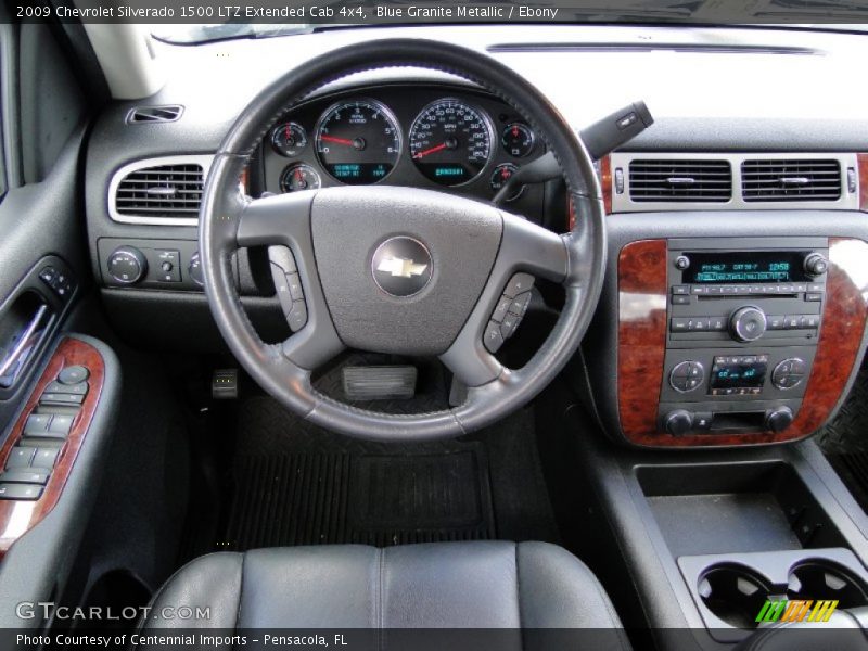 Blue Granite Metallic / Ebony 2009 Chevrolet Silverado 1500 LTZ Extended Cab 4x4