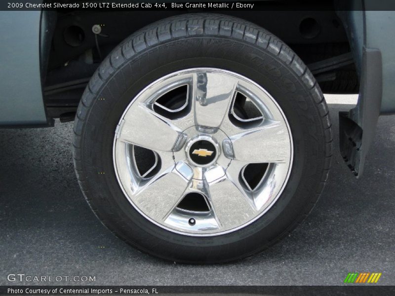 Blue Granite Metallic / Ebony 2009 Chevrolet Silverado 1500 LTZ Extended Cab 4x4