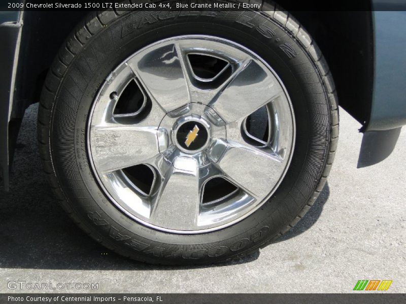 Blue Granite Metallic / Ebony 2009 Chevrolet Silverado 1500 LTZ Extended Cab 4x4
