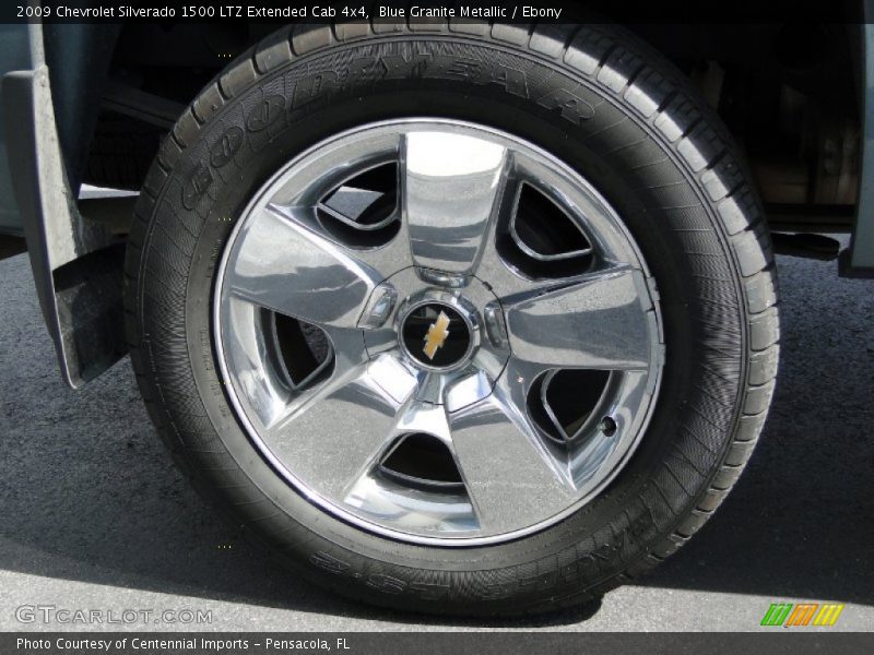 Blue Granite Metallic / Ebony 2009 Chevrolet Silverado 1500 LTZ Extended Cab 4x4