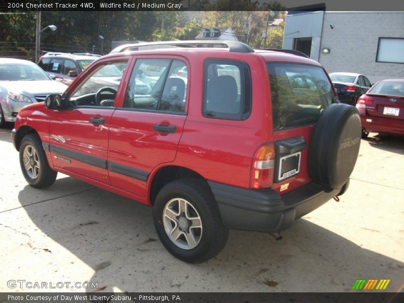 Wildfire Red / Medium Gray 2004 Chevrolet Tracker 4WD