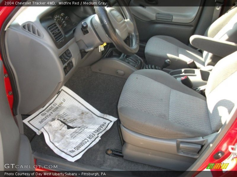 Wildfire Red / Medium Gray 2004 Chevrolet Tracker 4WD