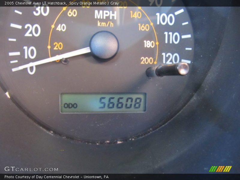 Spicy Orange Metallic / Gray 2005 Chevrolet Aveo LT Hatchback
