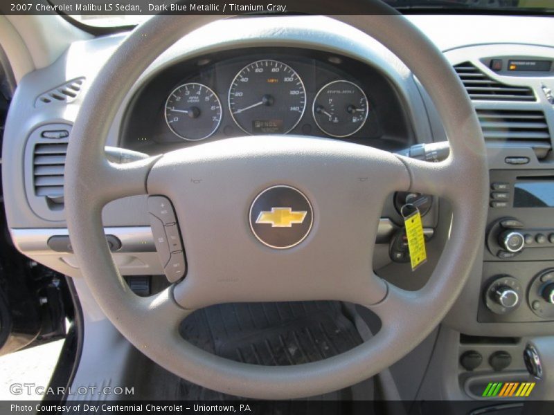 Dark Blue Metallic / Titanium Gray 2007 Chevrolet Malibu LS Sedan