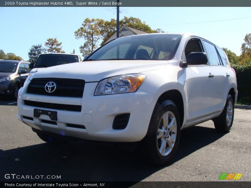 Super White / Sand Beige 2009 Toyota Highlander Hybrid 4WD