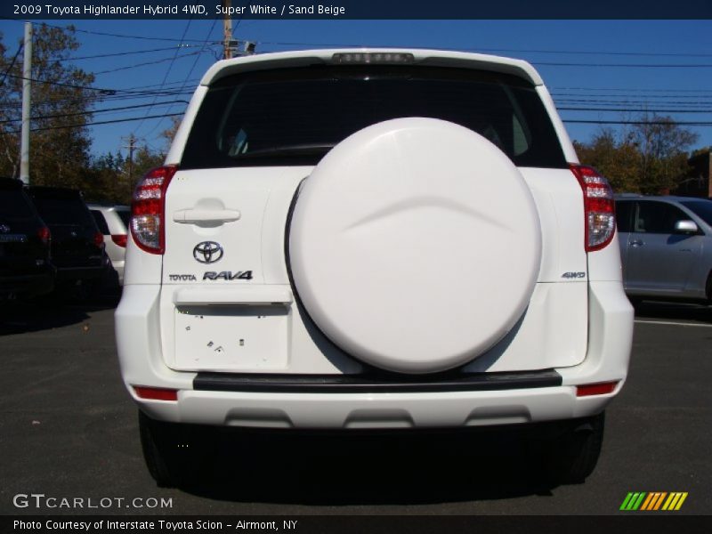 Super White / Sand Beige 2009 Toyota Highlander Hybrid 4WD