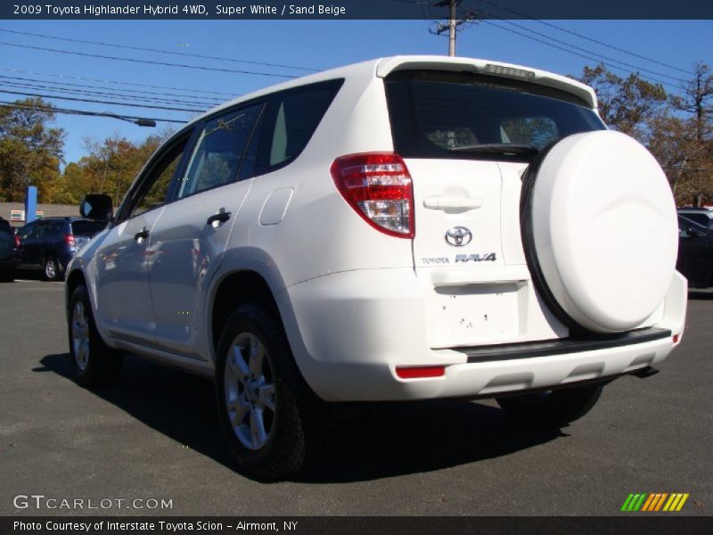 Super White / Sand Beige 2009 Toyota Highlander Hybrid 4WD