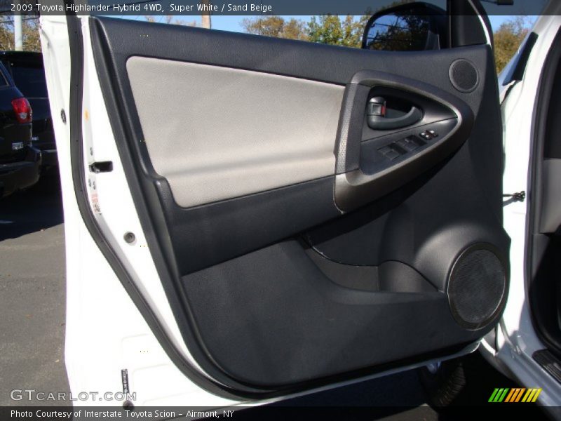 Super White / Sand Beige 2009 Toyota Highlander Hybrid 4WD