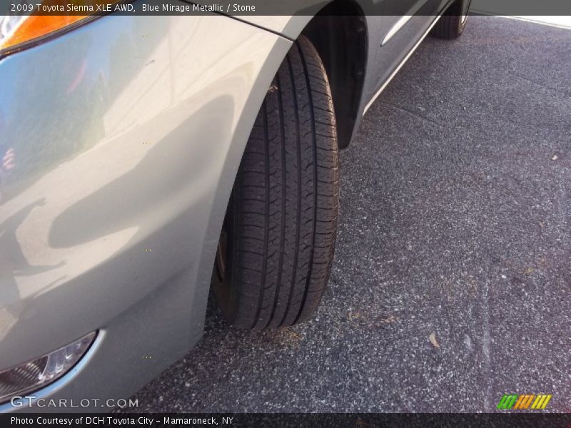 Blue Mirage Metallic / Stone 2009 Toyota Sienna XLE AWD