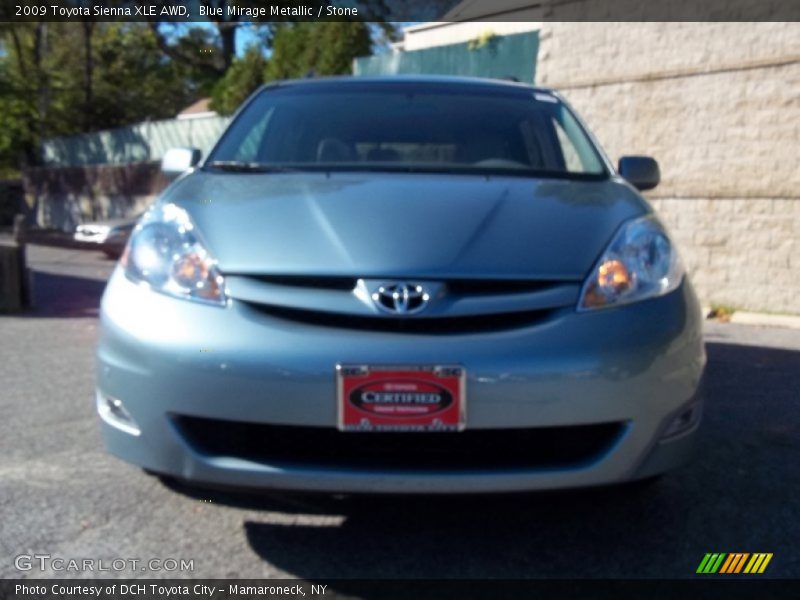 Blue Mirage Metallic / Stone 2009 Toyota Sienna XLE AWD