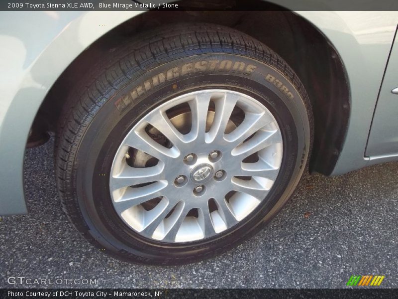 Blue Mirage Metallic / Stone 2009 Toyota Sienna XLE AWD