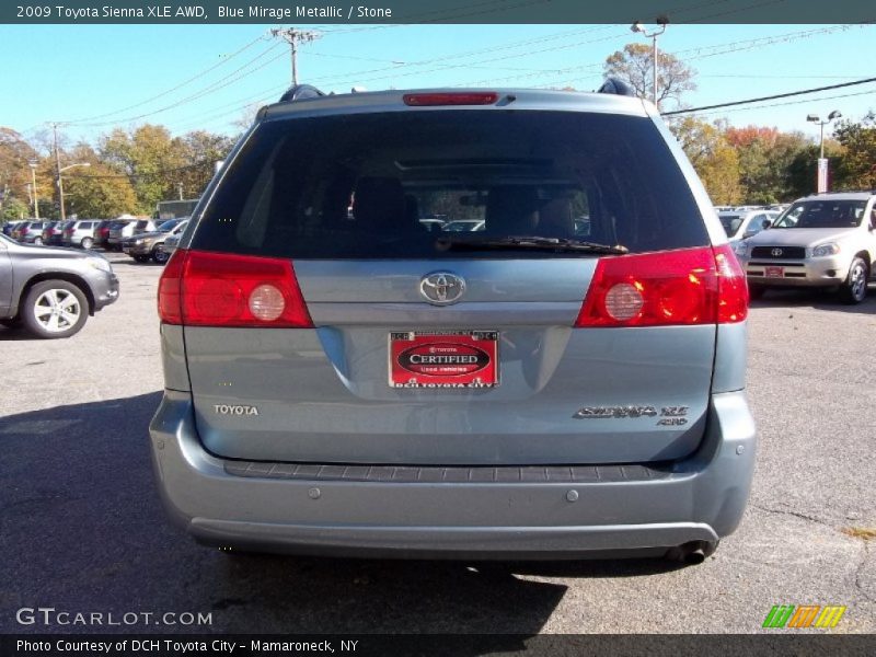 Blue Mirage Metallic / Stone 2009 Toyota Sienna XLE AWD