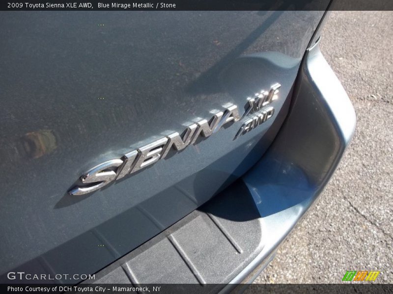 Blue Mirage Metallic / Stone 2009 Toyota Sienna XLE AWD