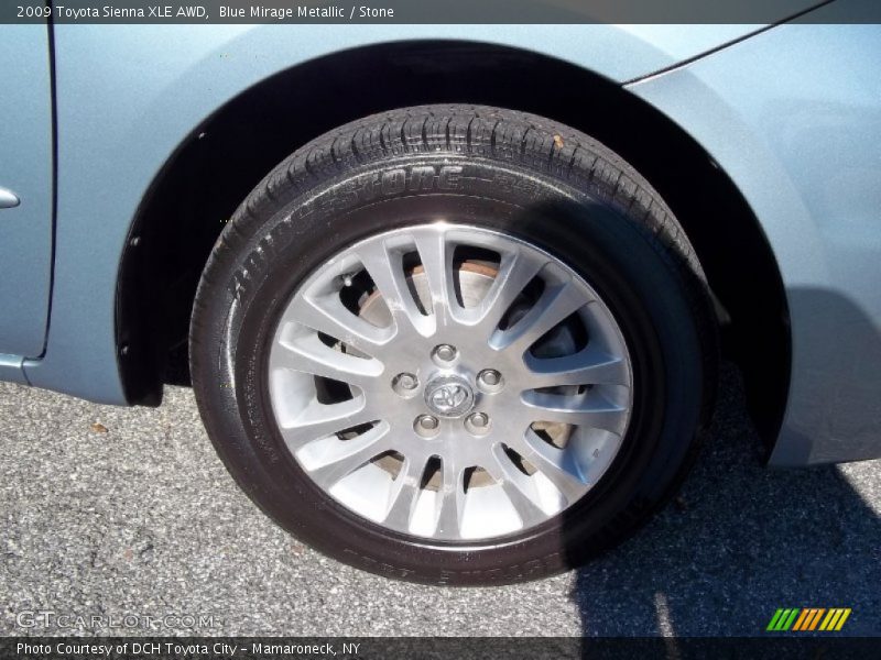 Blue Mirage Metallic / Stone 2009 Toyota Sienna XLE AWD