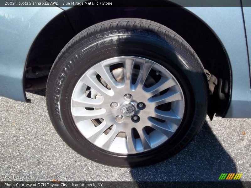 Blue Mirage Metallic / Stone 2009 Toyota Sienna XLE AWD