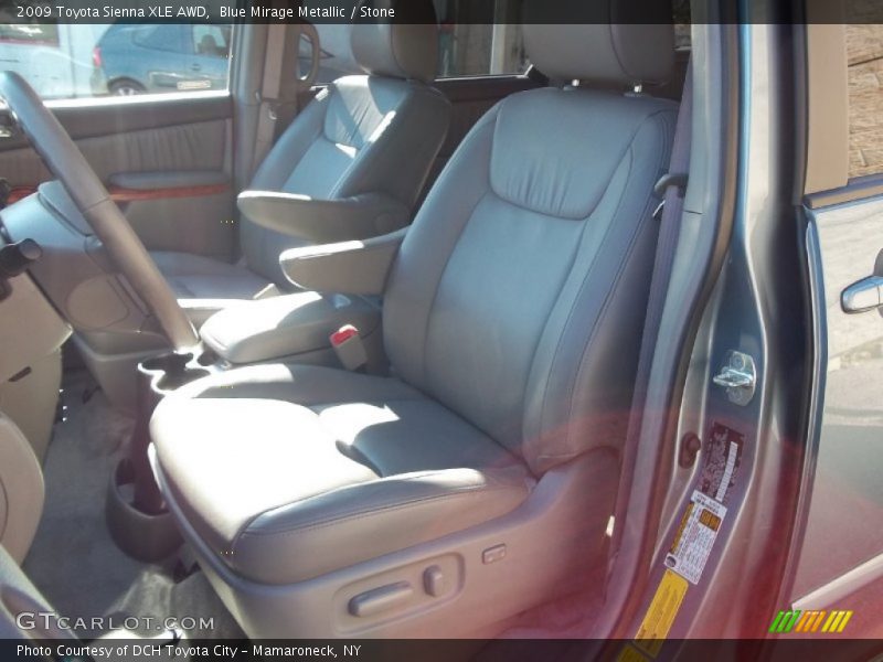 Blue Mirage Metallic / Stone 2009 Toyota Sienna XLE AWD